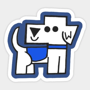 Standing support dog Sticker